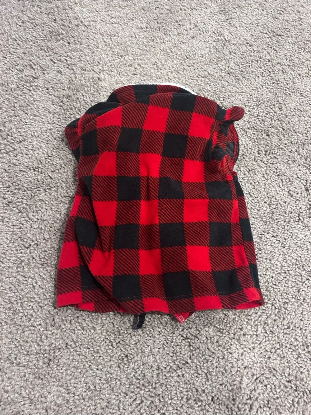 Carter's Red & Black Buffalo Plaid Sherpa-Trim Vest